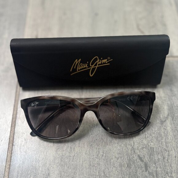 Maui Jim Honi Cat Eye Sunglasses Grey Tortoise Stripe GS758-11S - Picture 4 of 9